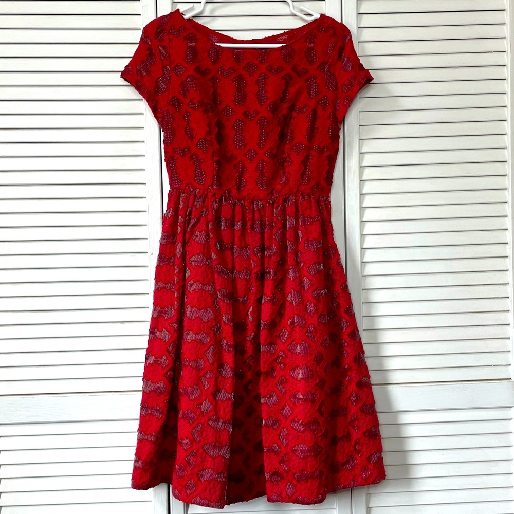 Red Fit & Flare Party Dress